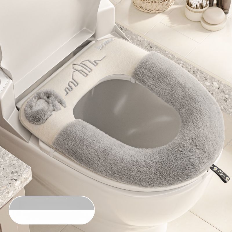 Toilettensitzauflage für den Heimgebrauch, verdickter, selbstklebender Wintersitzbezug, universelles, niedliches Ganzjahres-Toilettenkissen_voghion.com