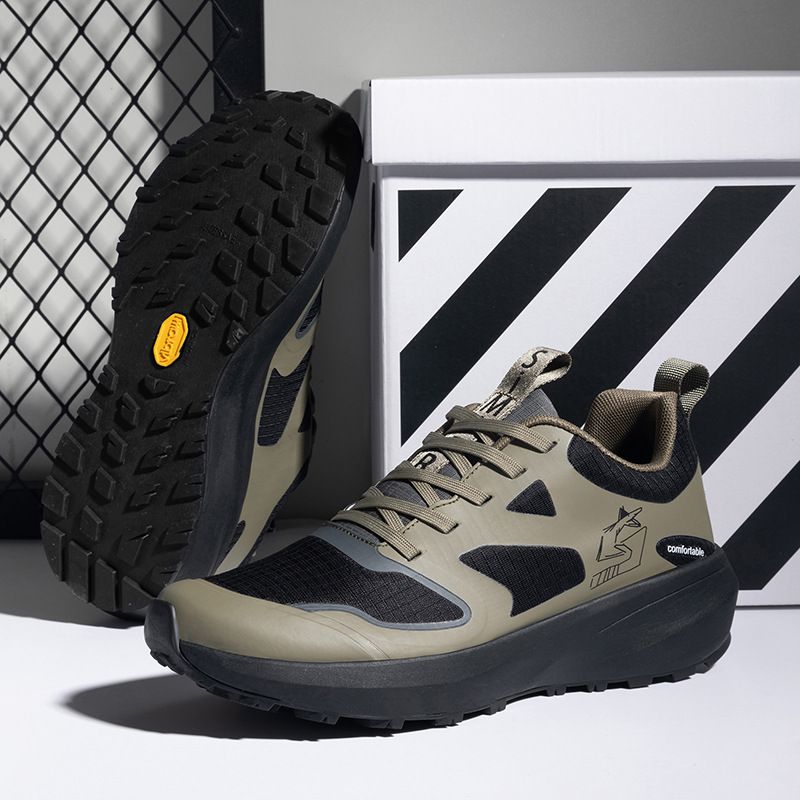 Talpă groasă nouă pentru bărbați, primăvară/vară 2024, sport de alergare cu amortizor de șocuri, suprafață din piele, antiderapante pentru exterior și..._voghion.com