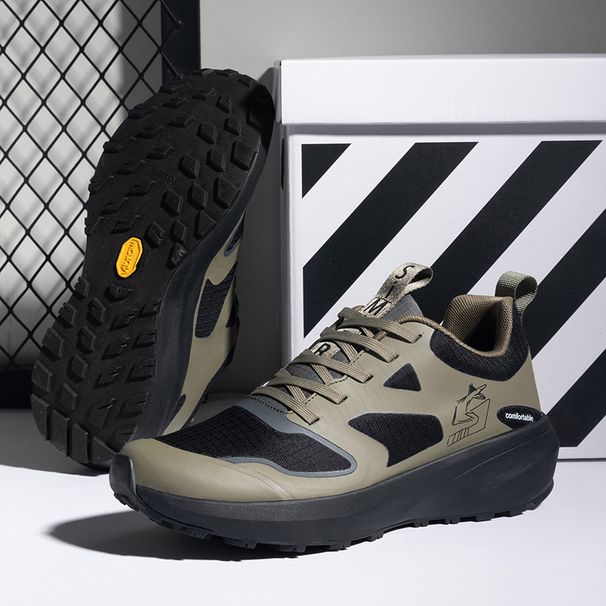 Talpă groasă nouă pentru bărbați, primăvară/vară 2024, sport de alergare cu amortizor de șocuri, suprafață din piele, antiderapante pentru exterior și..._voghion.com