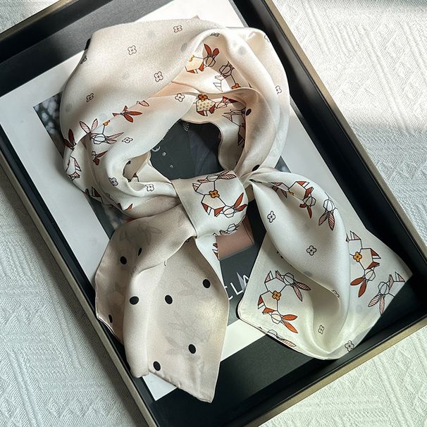 Spring New Double Layer Ribbon 100% Mulberry Fresh Silk Long Scarf Neck Warmer For Women_voghion.com