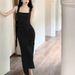 French Style Socialite And Queen's High-end Long D, Summer New Slim Fit, Hip Hugging, Square Neck, Suspender Satin_voghion.com