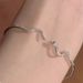 Year Of The New Full Diamond Shape Snake Open For Women Pure Silver Fashion Design Sense Niche Adjustable Bracelet_voghion.com