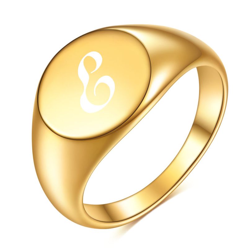 Hetzelfde met 26 initiaal in hoofdletters van 12 mm, eenvoudige en veelzijdige vrouwen, gouden ronde ring voor vrouwen_voghion.com
