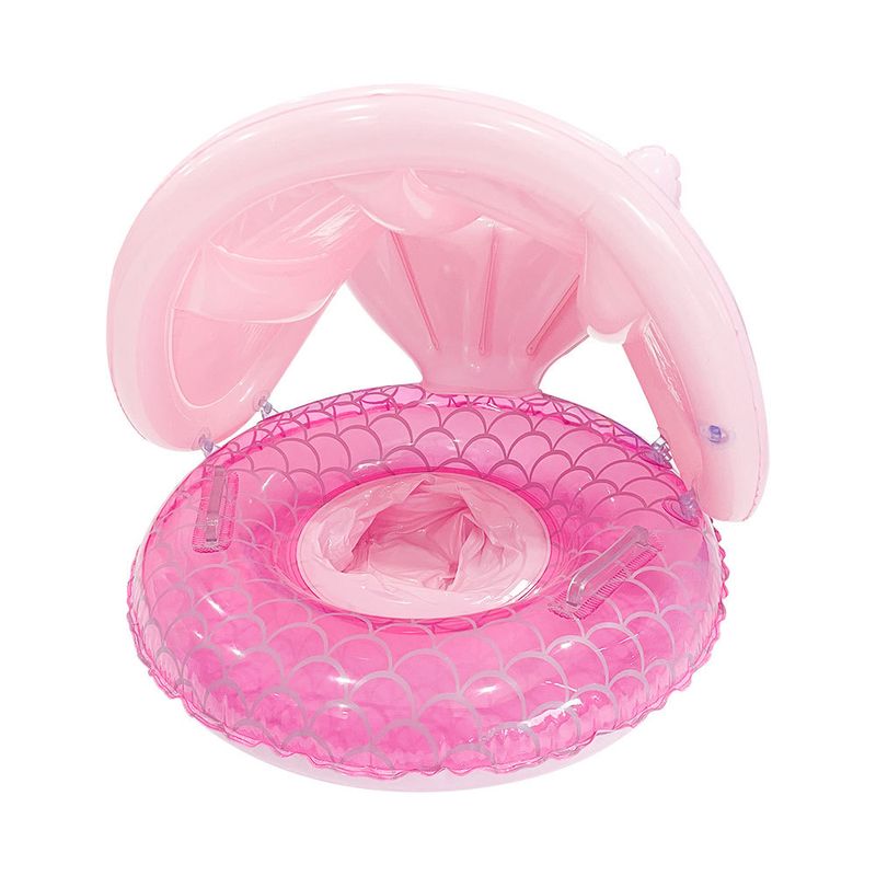 Kids Canopy Inflatable Boat - Eco-Friendly PVC Sunshade Swim Ring With Anti-Tip Design For Toddlers (Portable Includes Repair Kit & Hand Pump)​_voghion.com