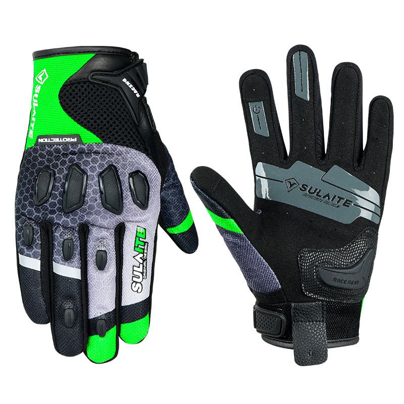 Equipamento de proteção para corrida de motocicleta, luvas de malha respirável de verão, luvas de pilotagem de motocicleta com tela sensível ao toque antiqueda_voghion.com