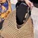 New Trendy Fashion Versatile Tassel Woven Design Color-Block Handbag Shoulder Bag For Women_voghion.com
