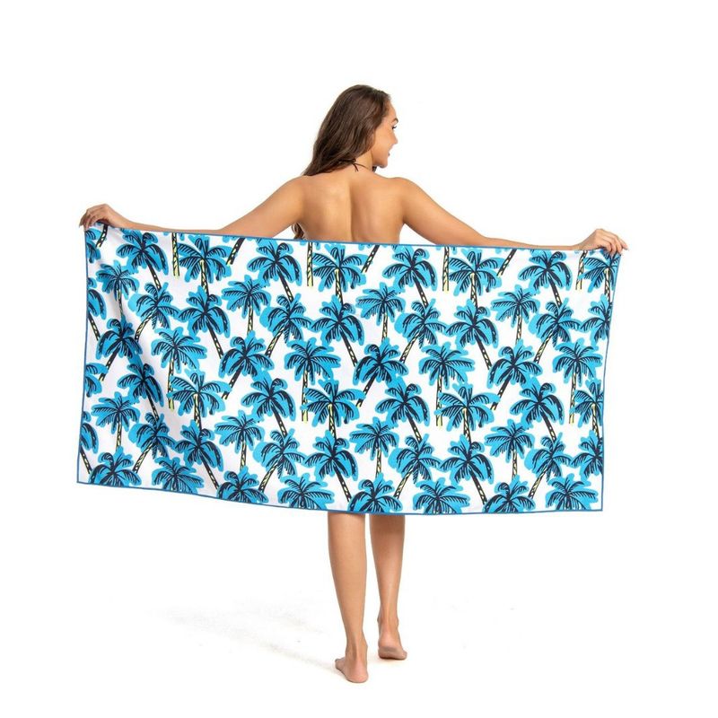Toalla de playa de microfibra nueva: secado rápido, ultraabsorbente y con estampado elegante (para natación, baño y viajes). Suave y ligera._voghion.com