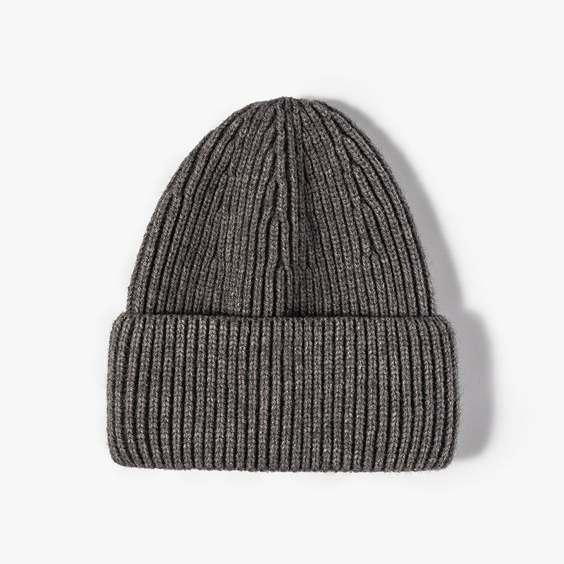 Cappello da uomo in lana caldo da ciclista all'aperto per studenti, moda europea e americana, cappello freddo monocromatico, autunno/inverno, cappello lavorato a maglia da donna_voghion.com