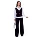 Damenbekleidung, einfarbig, V-Ausschnitt, schmale Passform, All-Match-Weste, Hose, zweiteiliges Set_voghion.com