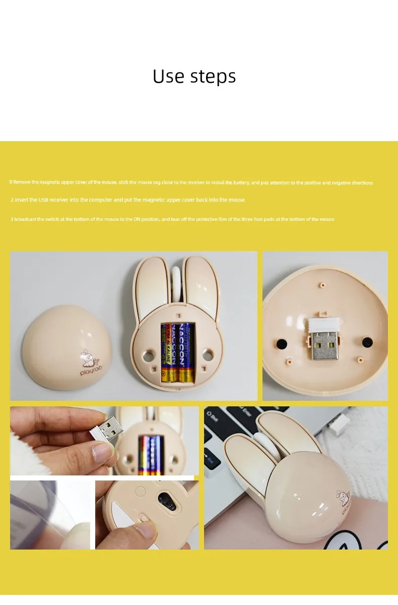 Mofii Ferris Hand M6 dāvanas draudzenei Truša pele Bezvadu klusinātājs Jauka meitene Birojs Karsts Skaists_voghion.com