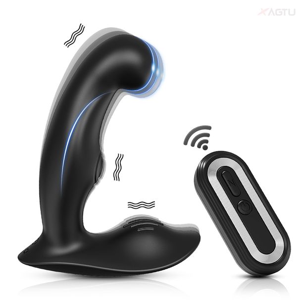 APP Control Männlich Wackeln Massaggiatore prostatico Vibratore anale Butt Plug Kletchen Stimolatore prostatico Plug anale anale Giochi sessuali per uomini 18_voghion.com
