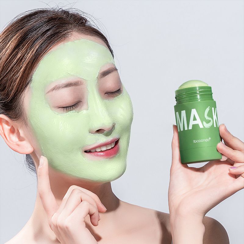 Carina Green Tea Solid Cleansing Schlamm auftragen, feuchtigkeitsspendende Gesichtsmaske für Männer und Frauen_voghion.com