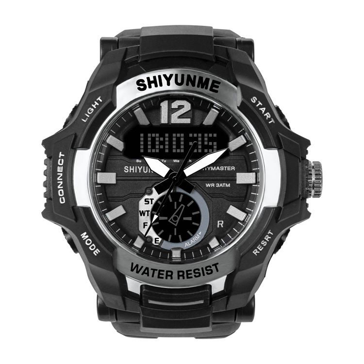 Orologio elettronico multifunzionale per studenti, da uomo, impermeabile, con doppio display, per immersioni all'aperto, per il commercio estero_voghion.com