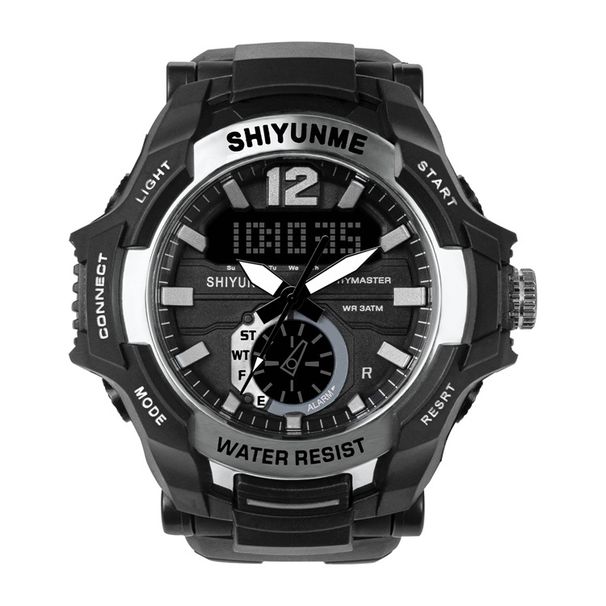 Orologio elettronico multifunzionale per studenti, da uomo, impermeabile, con doppio display, per immersioni all'aperto, per il commercio estero_voghion.com