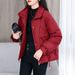 Piumino da donna corto stile 2025 nuovo cappotto alla moda invernale ampio sottile spesso caldo capospalla abbigliamento in cotone_voghion.com