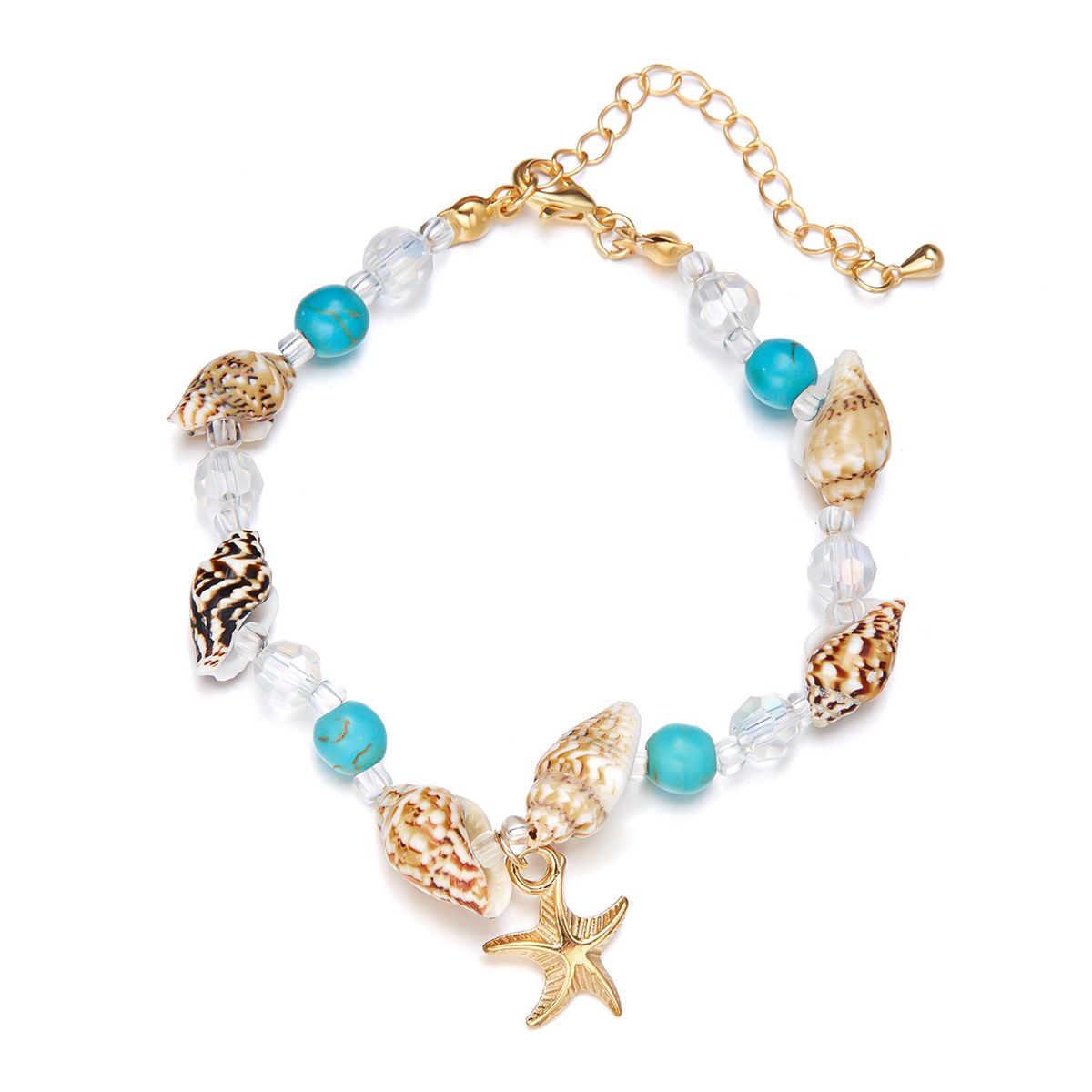 Heißer Verkauf Böhmischen Stil Seestern Muschel Conch Seed Bead Sommer Strand Urlaub Armband_voghion.com