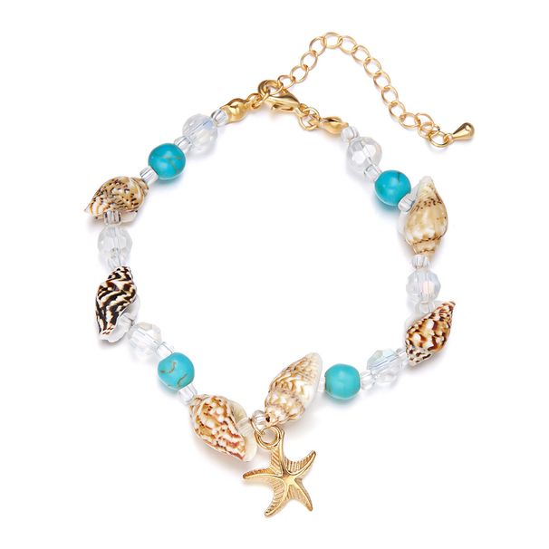 Heißer Verkauf Böhmischen Stil Seestern Muschel Conch Seed Bead Sommer Strand Urlaub Armband_voghion.com