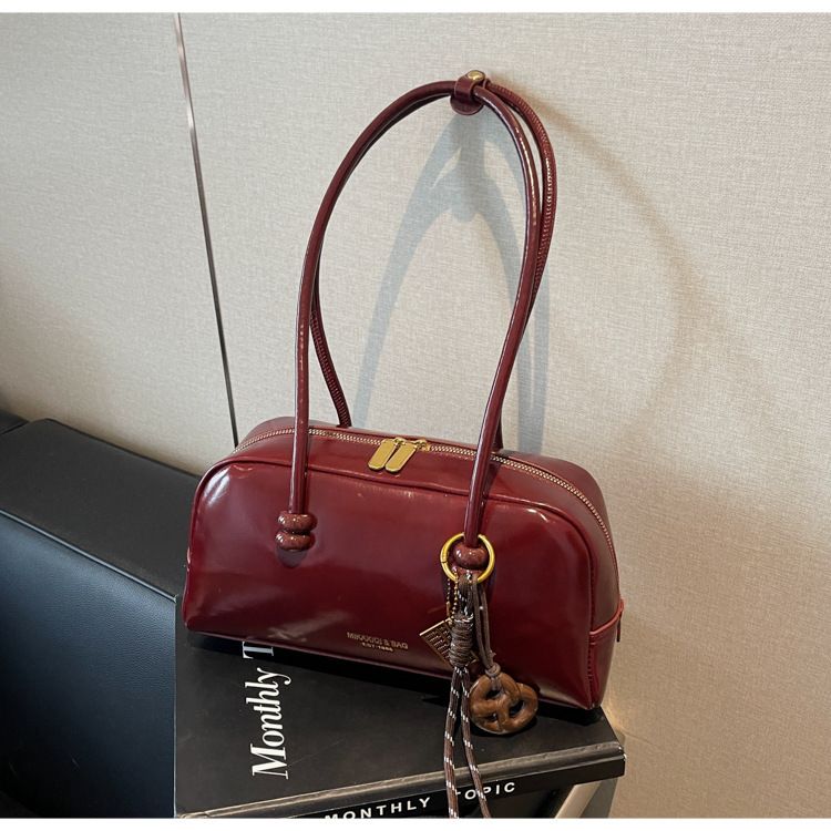 Dokterbeutel Niche Retro Ënneraarm Bowlingbeutel Fra Hierscht a Wanter Nei Moudetrend Grouss Kapazitéit Schëllerbeutel_voghion.com