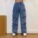Abbigliamento da donna Moda Street Style Tasca Diamante Casual Jeans Salopette_voghion.com