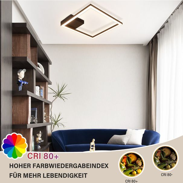 Glitzerlife Deckenleuchte LED Deckenlampe Schlafzimmer - Schlafzimmerlampe 12W Wohnzimmerlampe Moderne Küchenlampe 3000K Warmweiß Flurlampe 29CM_voghion.com