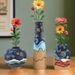 Vaso de resina de 3 peças com inspiração artística de Van Gogh, decoração para mesa e arranjo de flores, noite estrelada, mais vendido no exterior_voghion.com