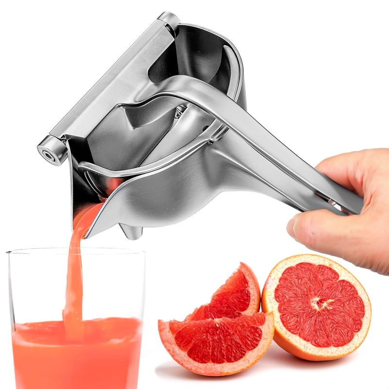 Manual Press Juicer - Aluminum Citrus Extractor With Ergonomic Handle_voghion.com