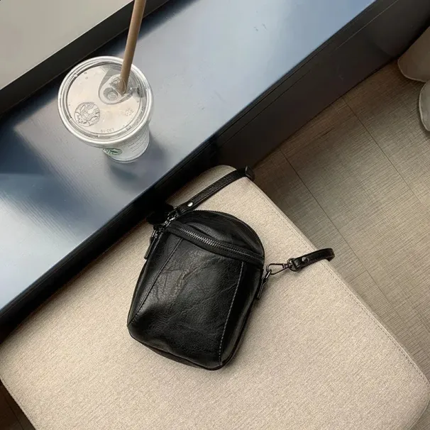 Borse a mano alla moda da donna, con cerniera, a tracolla, in pelle PU, di grande capacità, con tasca per telefono, 240725_voghion.com