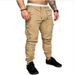 Pantaloni cargo casual da uomo con tasche multiple e polsini elastici - Tessuto misto cotone altamente elastico per comfort e mobilità (disponibili in 10 colori)_voghion.com