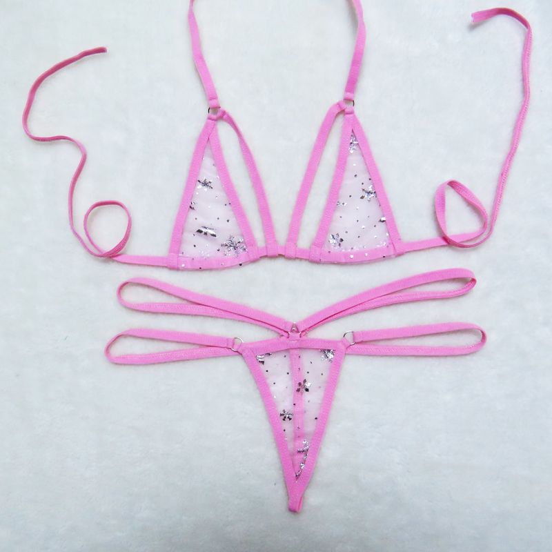 Mini costume da bagno intimo da donna, costume da bagno bikini a tre punti in rete, sexy e con prospettiva_voghion.com