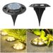 Solar Ground Lights Outdoor Waterproof LED Landscape Lighting For Garden, Yard, Pathway - Warm White/Cool White (8+8 LED, IP65 Rated)_voghion.com