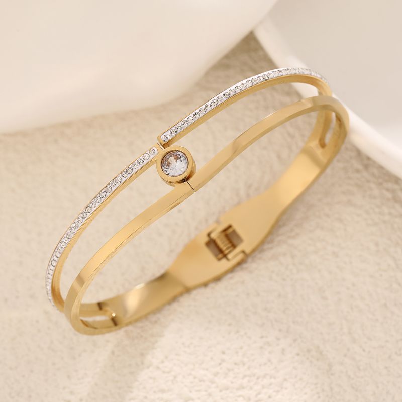 Xiaomanyao Nieuwe Stijl Ins Diamant-Ingelegde Eenvoudige Mode High-End Niet-Vervagende Damesarmband_voghion.com