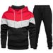 Herren Sportanzug Mode Lässig Frühling Und Herbst Spleißen Kapuzenpullover Hose Zweiteiliges Set_voghion.com