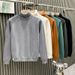 Men's High-Neck Sweaters For Fall/Winter Trendy Brand Oversized Warm Knitwear Thickened Base Layer Knitwear For Teens_voghion.com