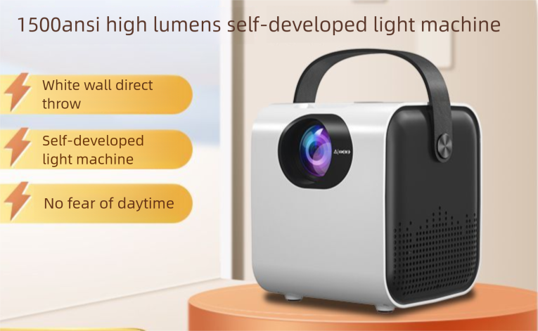 Lijiaxun 2025 Model Smart LCD Projector Small Portable Bedroom Home Theater 5G Projection 30-150inch_voghion.com