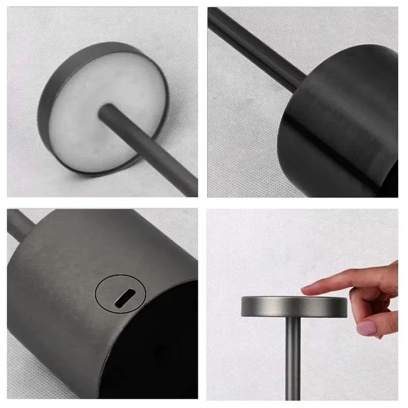 Basit Dokunmatik Sensörlü LED Masa Şarj Edilebilir Masa Lambası 3 Renk Ayarlanabilir Başucu Yaratıcı Ortam Bar Odası Dekor Işığı_voghion.com