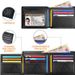 Portafoglio da uomo con porta carte Portafoglio da uomo in fibra di carbonio RFID Multi-Card Tri Fold Porta carte a fogli mobili Portafoglio con giunzione Portafoglio_voghion.com