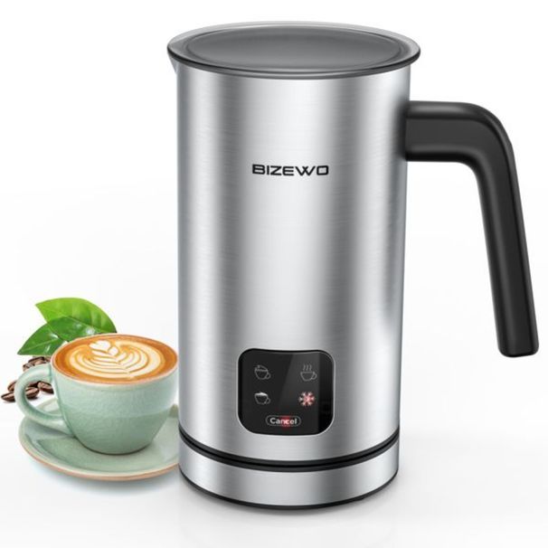 Warmer Milk Screen Steamer 4 Stainless BIZEWO Steamer For Touch Latt IN Steel Automatic Milk Coffee Electric And 1 Frother With_voghion.com