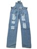 Damen-Jeans-Overall, Temperament, Pendler-Baumwoll-Denim, gewöhnliche helle und mittelhohe blaue Jeans für Damen_voghion.com