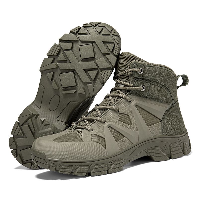 Neue taktische Stiefel Herren große Größe atmungsaktiv rutschfeste Militärstiefel Outdoor Abenteuer Camping Camping Wanderschuhe Wanderschuhe_voghion.com