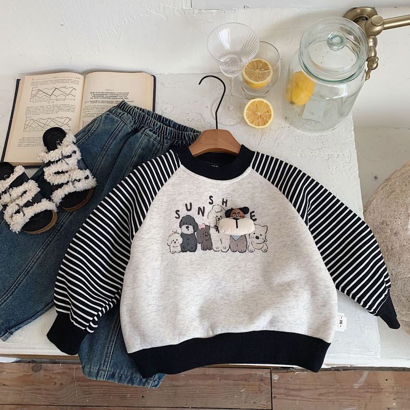 Felpe con cappuccio da uomo e da donna per l'inverno 2024, nuovo cucciolo tridimensionale dei cartoni animati con rivestimento in velluto, pullover e_voghion.com