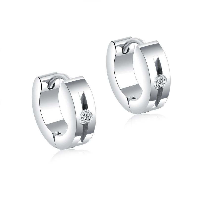 Men's Jewelry Fashion Simple Personality Trend Black Earrings Hip Hop All Match Titanium Steel Trend Men And Women Earrings_voghion.com