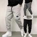 Men's Solid Color Casual Jogger Pants - High Street Retro Style Elastic Cuff Sweatpants For Urban Fashion (Multiple Colors & Sizes)_voghion.com