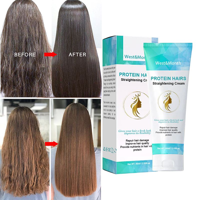 Keratin für dauerhafte Haarglättungscreme, Haarglätter, glättende Haarcreme für lockiges Haar, Magic Hair Care, 60 ml_voghion.com