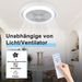 Glitzerlife Deckenventilator Mit Licht Und Fernbedienung 43W Leise LED Deckenleuchte Dimmbar_voghion.com