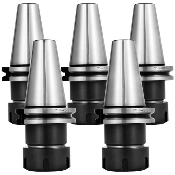 VEVOR 5 PCS Collet Set, CAT40 ER32 Collet Chuck, For CNC Engraving Machine & Milling Lathe Tool (CAT40 ER32)_voghion.com