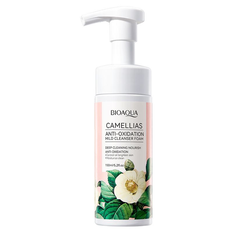 BIOAOUA Camellia Antioxidant Gentle Cleansing Mousse 150ml Mousse Moisturizing Facial Cleanser Deep Cleansing_voghion.com