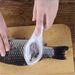 Manual Scraper With Cover, Fish Scale Remover For Home Kitchen, Non-Slip Tool, No Hand Injury, Splash-Proof_voghion.com