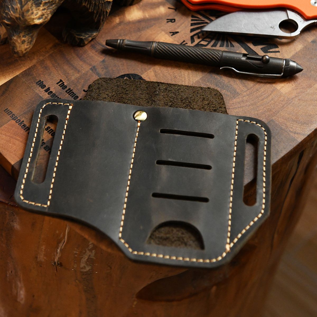 Outdoor Leather Multi-Purpose Tool Fanny Pack_voghion.com