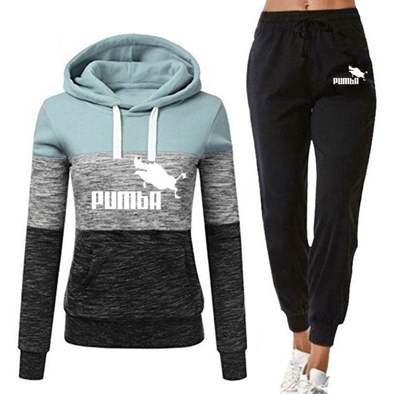 Lässiger Langarm-Hosenanzug Sweatshirt Mode Freizeitanzug Jogginganzug_voghion.com