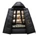 Unisex Black & Gold Short Puffer Jacket – Windproof Quilted Coat With Duck Down Fill For Winter Warmth_voghion.com